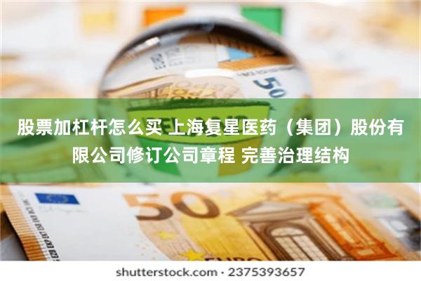 股票加杠杆怎么买 上海复星医药（集团）股份有限公司修订公司章程 完善治理结构