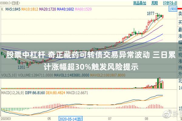 股票中杠杆 奇正藏药可转债交易异常波动 三日累计涨幅超30%触发风险提示