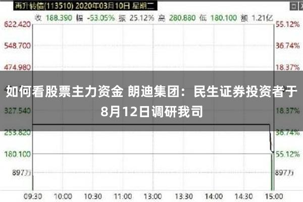 如何看股票主力资金 朗迪集团：民生证券投资者于8月12日调研我司