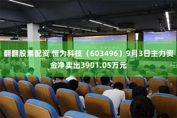 翻翻股票配资 恒为科技（603496）9月3日主力资金净卖出3901.05万元