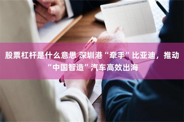 股票杠杆是什么意思 深圳港“牵手”比亚迪，推动“中国智造”汽车高效出海