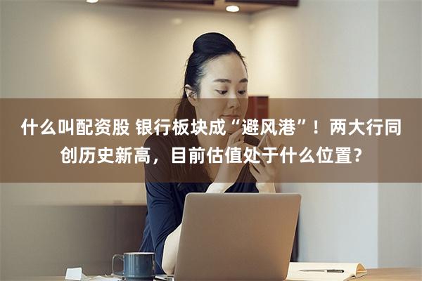 什么叫配资股 银行板块成“避风港”！两大行同创历史新高，目前估值处于什么位置？