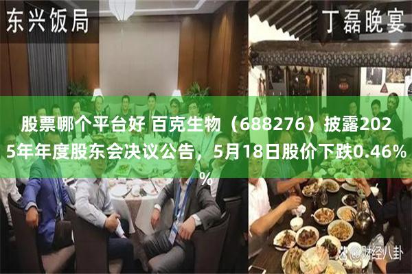 股票哪个平台好 百克生物（688276）披露2025年年度股东会决议公告，5月18日股价下跌0.46%