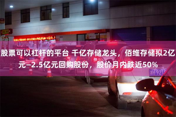 股票可以杠杆的平台 千亿存储龙头,佰维存储拟2亿元—2.5亿元回购股份,股价月内跌近50%