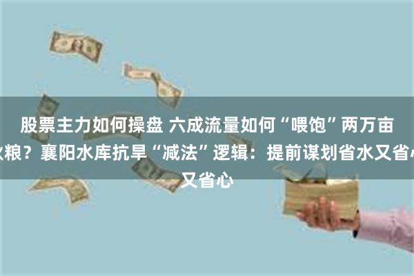 股票主力如何操盘 六成流量如何“喂饱”两万亩秋粮？襄阳水库抗旱“减法”逻辑：提前谋划省水又省心