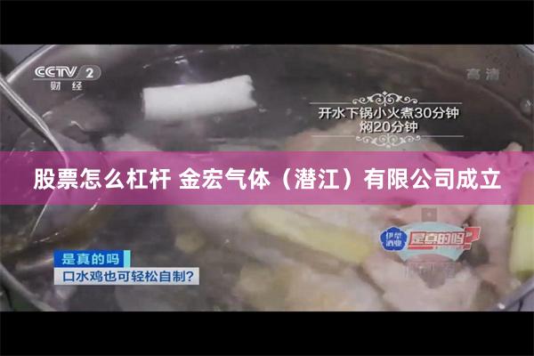 股票怎么杠杆 金宏气体(潜江)有限公司成立