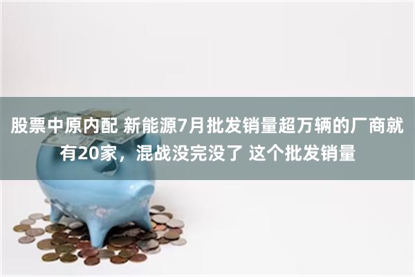 股票中原内配 新能源7月批发销量超万辆的厂商就有20家，混战没完没了 这个批发销量