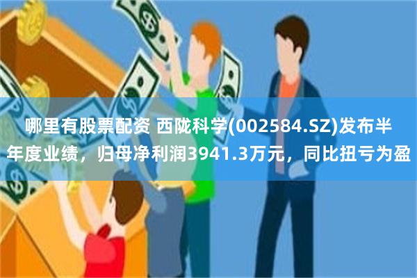 哪里有股票配资 西陇科学(002584.SZ)发布半年度业绩，归母净利润3941.3万元，同比扭亏为盈