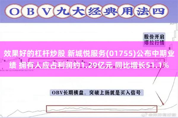 效果好的杠杆炒股 新城悦服务(01755)公布中期业绩 拥有人应占利润约1.29亿元 同比增长51.1%