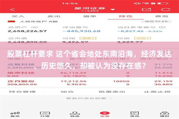 股票杠杆要求 这个省会地处东南沿海，经济发达、历史悠久，却被认为没存在感？